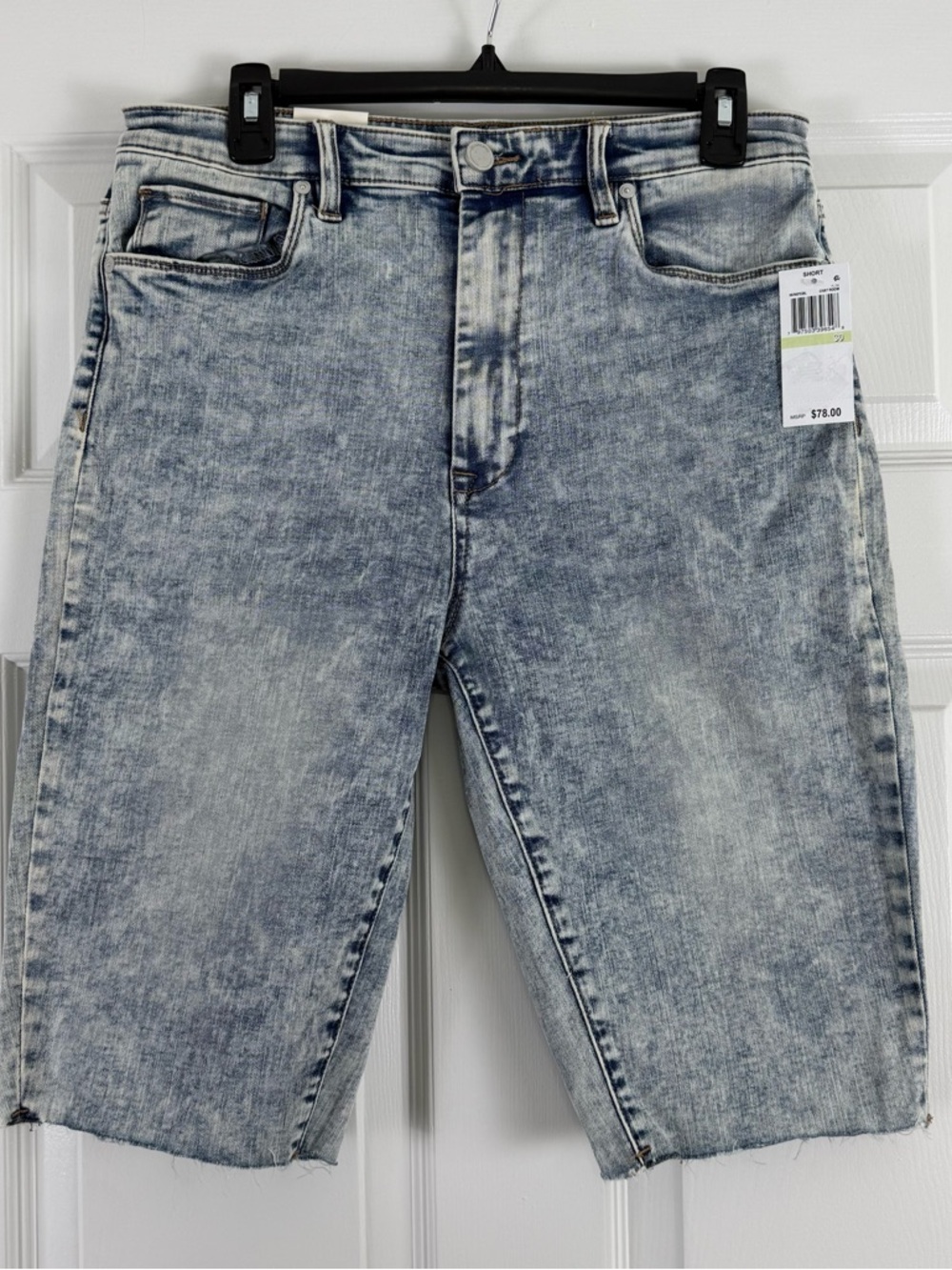 NWT Blank NYC Y2K Light Acid Wash Denim Jeans Shorts Size 30 Inseam 12 1/2”